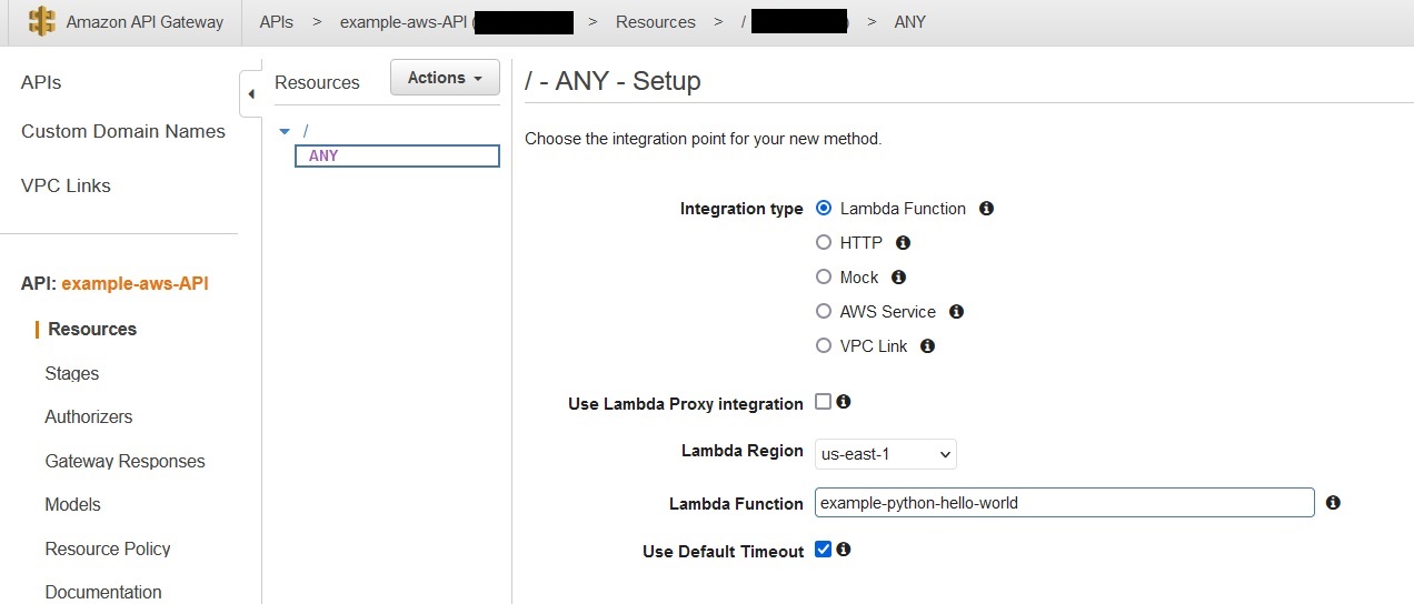 Figure 2: Create a method for your API.