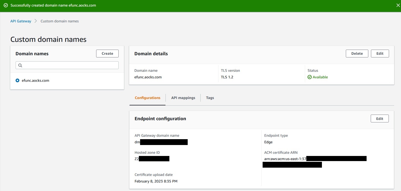 Figure 5: Creating mappings for API.